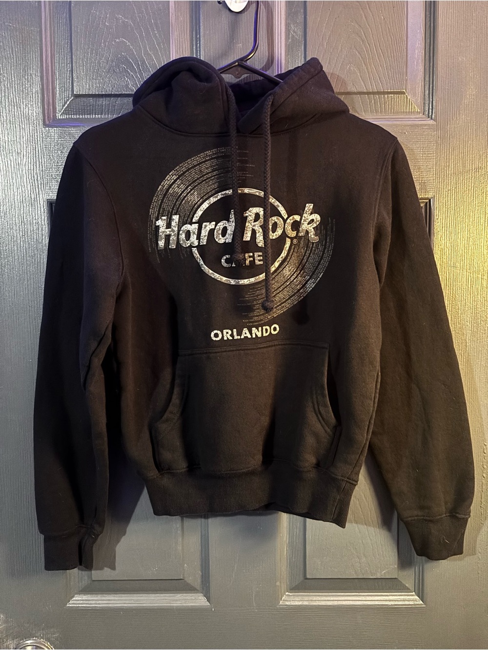 Hard Rock Cafe Black Women's Crewneck Hoodie with Orlando Logo